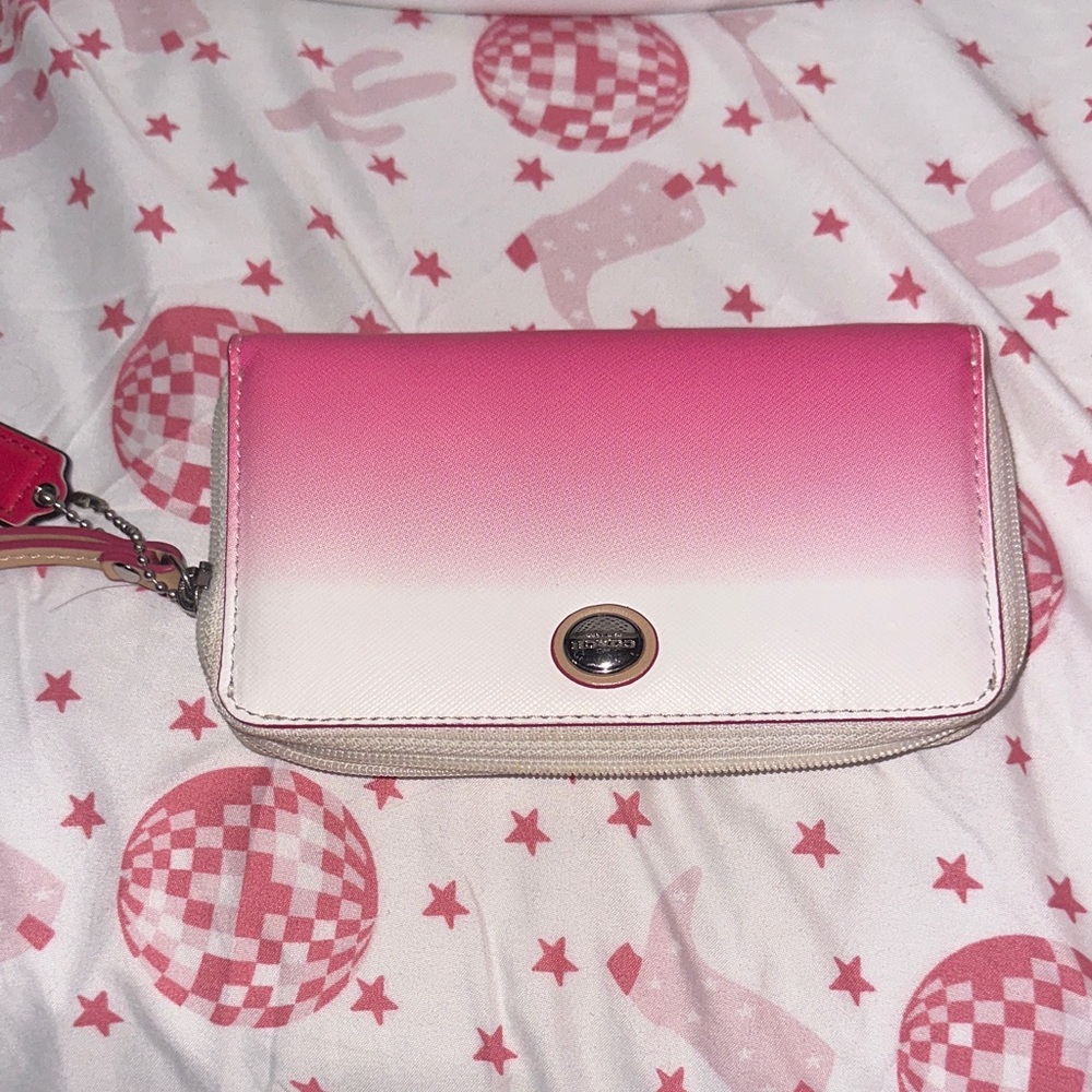 Coach Pink and White Women's Wallet